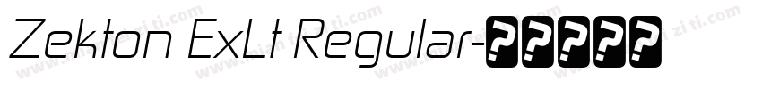 Zekton ExLt Regular字体转换